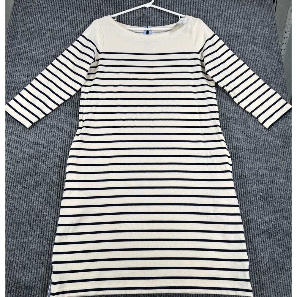 LL Bean Heritage Mariner Dress Womens Small Striped 1/2 Sleeve Casual Soft New
